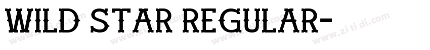 Wild Star Regular字体转换